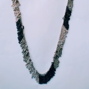 Silver and Charcoal Necklace